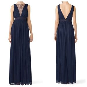 Adrianna Papell Midnight Illusion Gown - Navy